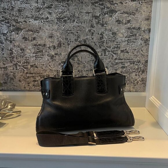 VBH "VAGABOND" LEATHER CROCODILE COMBO HANDBAG SATCHEL CARRY ON - Picture 3 of 15